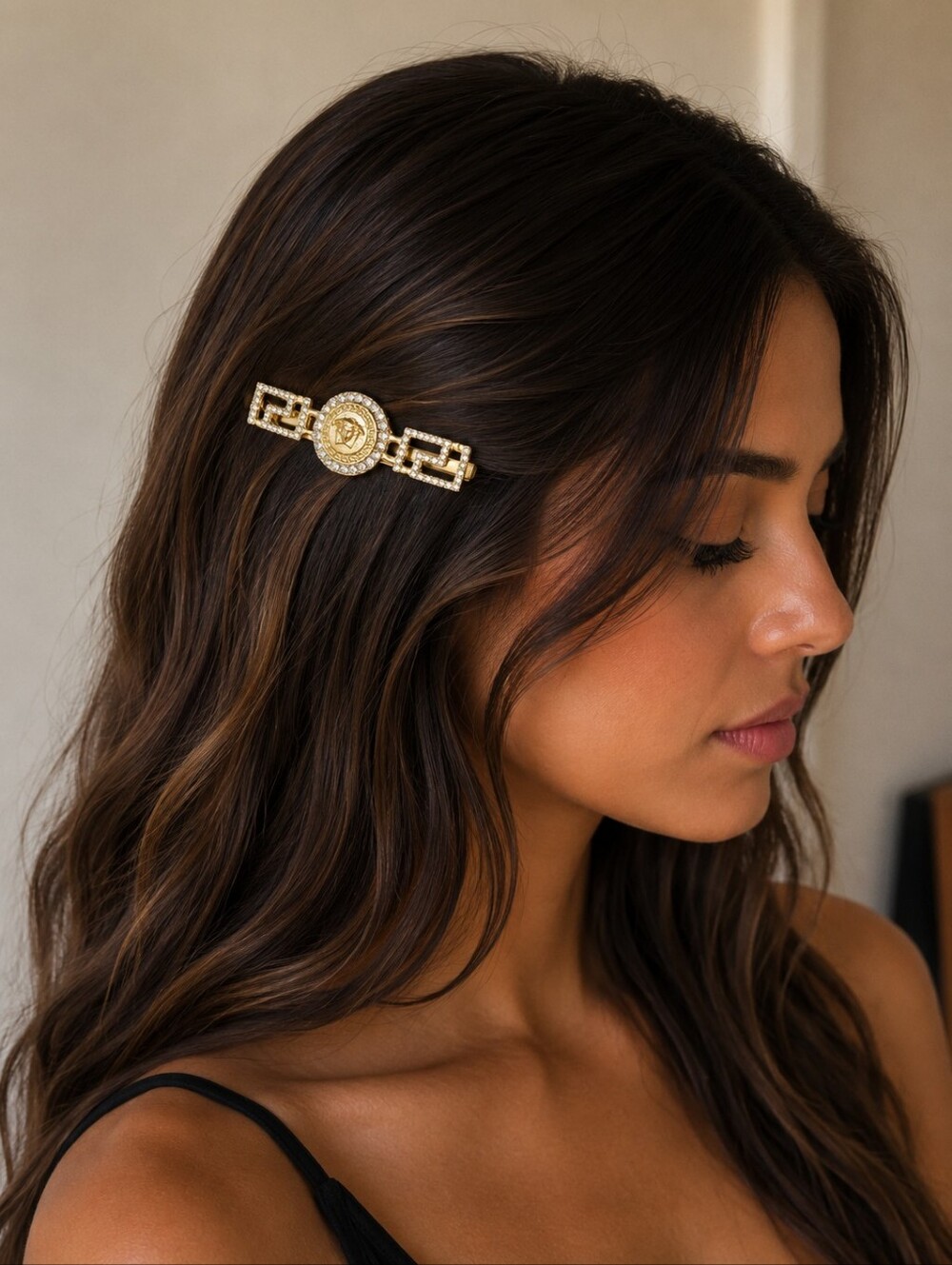 Gold Decorative Medallion Hair Clip - Designer-Inspired
